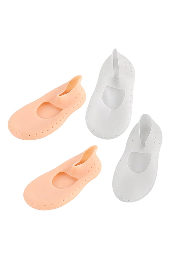 2 Pairs Silicone Lined Elastic Socks for Comfortable Foot and All-Day Support