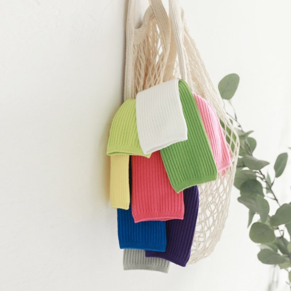 PENIKOKO 2 Pairs Yellow Mid-Calf Cotton Socks Comfortable Breathable Socks for Everyday Wear