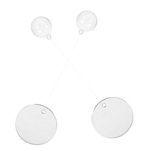 PENIKOKO 2Pcs Acrylic Betta Exercise Mirror for Aquarium Fish Tank with Floating Ball Suction Cup