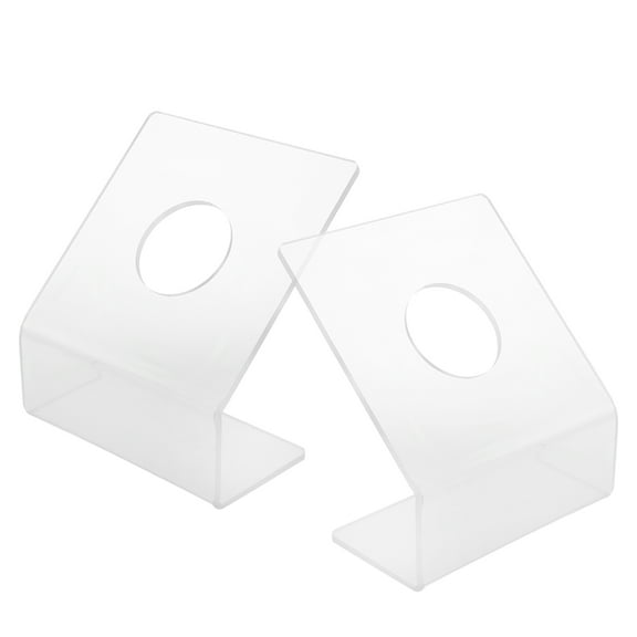 PENIKOKO 2Pcs Acrylic Plate Display Stand with Led Base Light 15.40X14.00X12.00CM