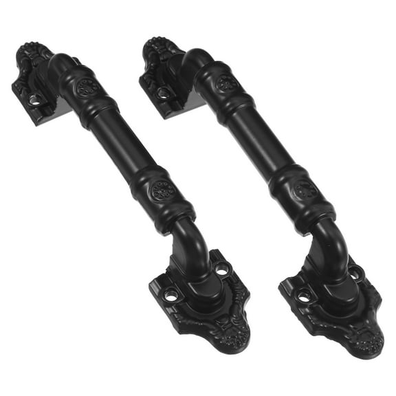 PENIKOKO 2-Pack Black Heavy Duty Barn Door Pull Handles for Sliding Doors and Outdoor Gates Hardware