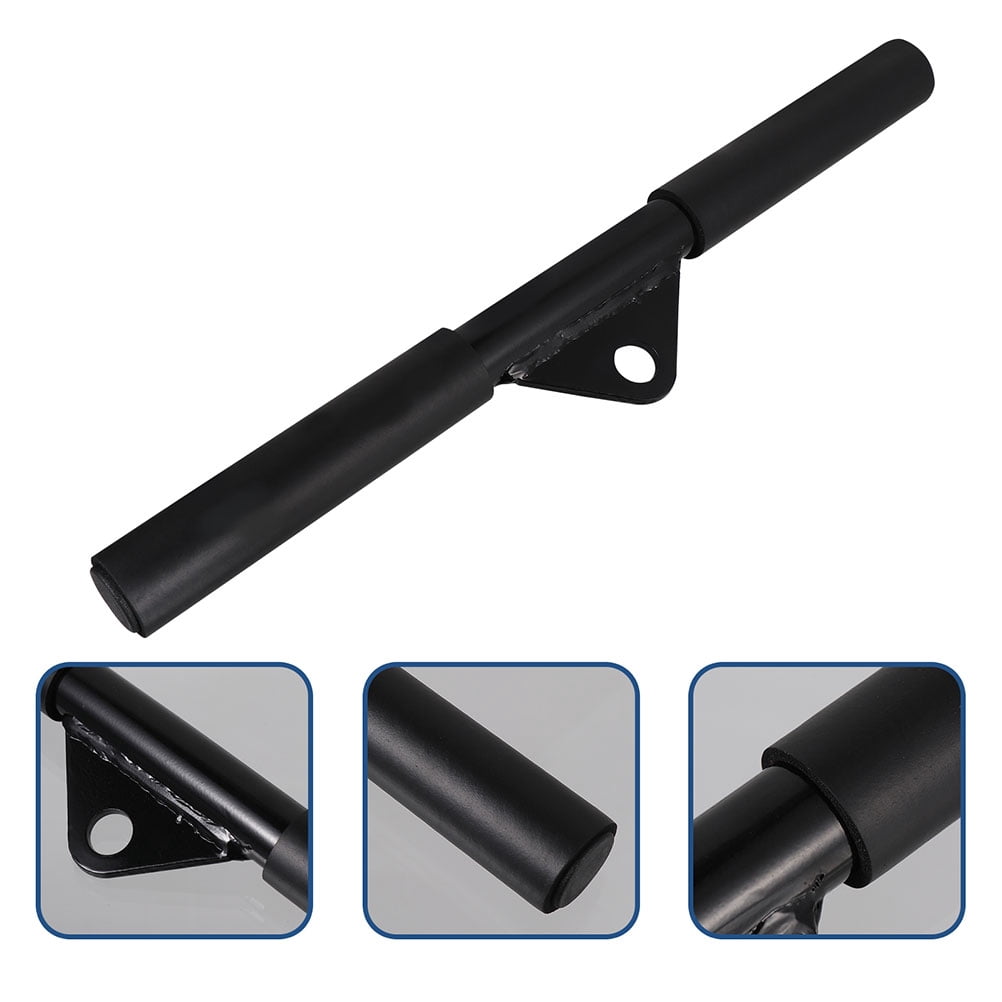 PENIKOKO 2-Pack Black Steel Straight Bar for Cable Machine, Gym Workout, Strength Training, Muscle Building Equipment