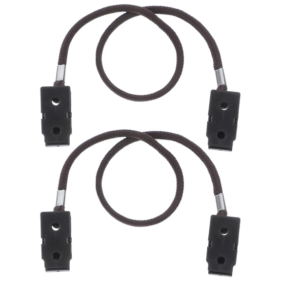 PENIKOKO 2Pcs Brown Eyeglass Straps for Hat Windproof Clips Secure Fit Anti Lost Chin Cord for Outdoor Use