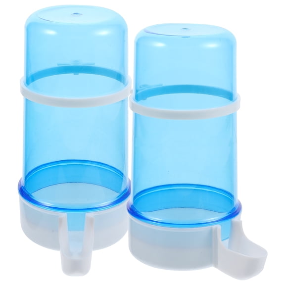 PENIKOKO 2Pcs Bunny Feeder Plastic Blue Water Dispensing for Pet Cage Use