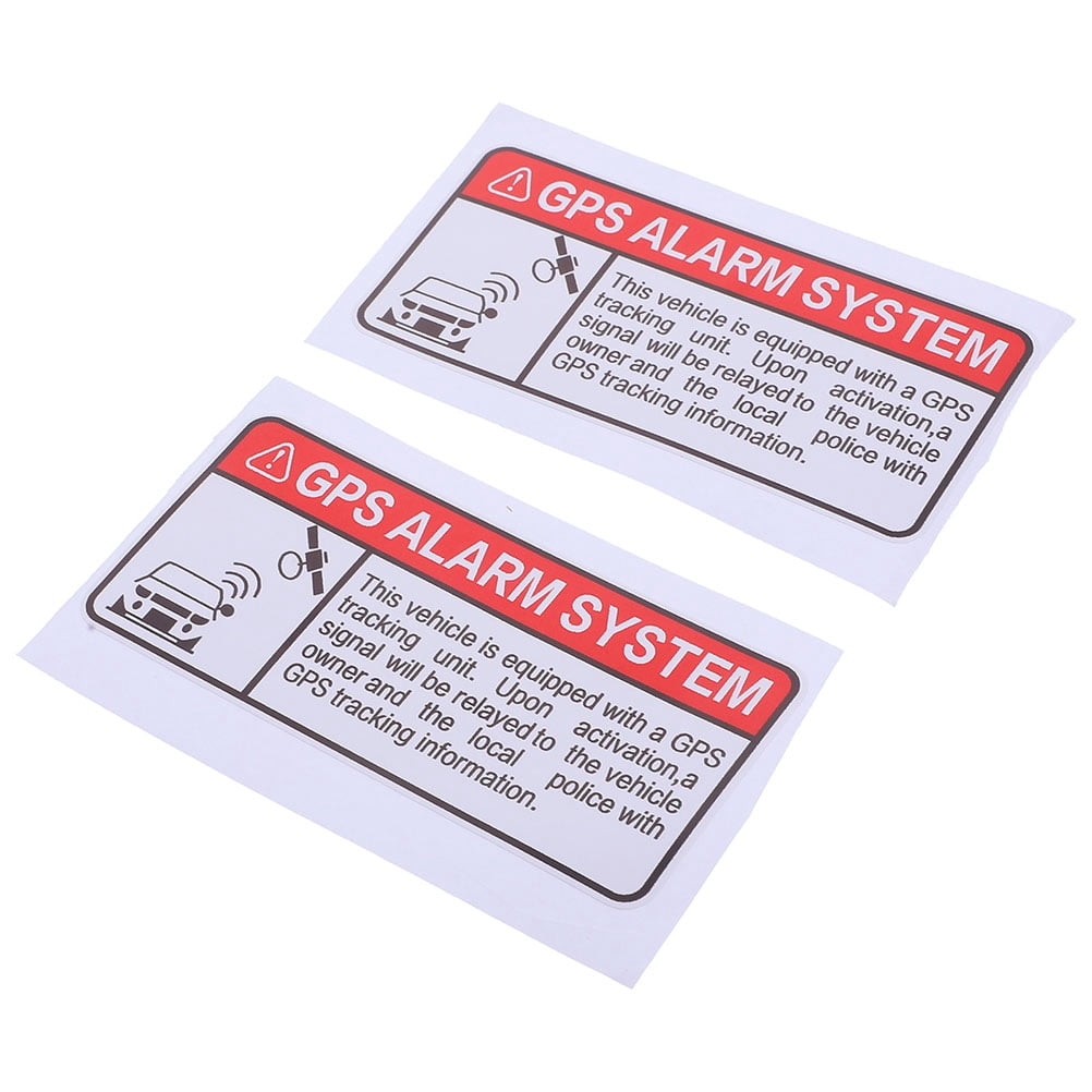 Sticker Decal Vinyl Car Bike Bumber Alarm System Anti Theft Red