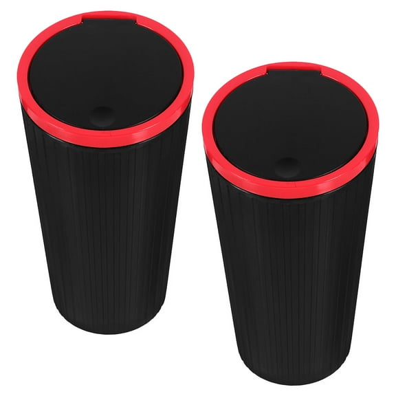 PENIKOKO 2pcs Multi-Functional Car Trash Bin Portable Garbage Storage Container ABS PP Assorted Colors