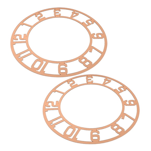 PENIKOKO 2Pcs Craft Clock Face Light Brown Acrylic Round Clock Dial for DIY Craft Projects
