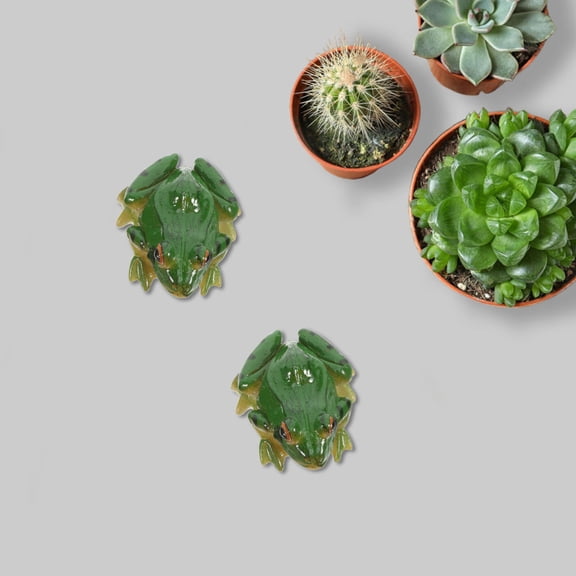 PENIKOKO 2Pcs Cute Frog Sculptures for Home Decoration and Garden Design