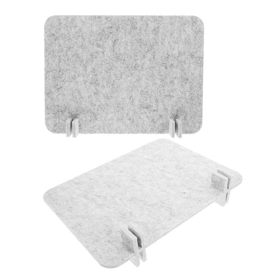 PENIKOKO 2Pcs Desk Privacy Panel Grey Felt Noise Reduction Shield For Student Desk Rectangular Shape