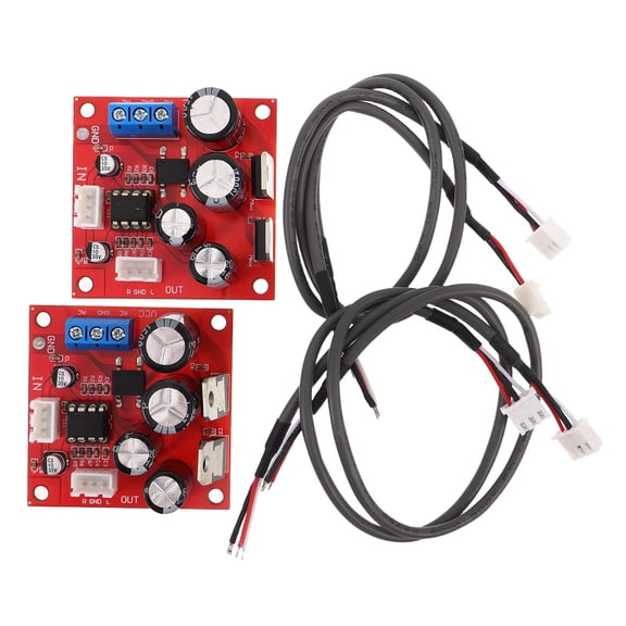 PENIKOKO 2-Pack Stereo Turntable Preamplifier with Universal Compatibility for Seamless System Integration