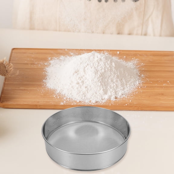 PENIKOKO 2Pcs Flour Sieve Plastic Silver for Baking Tools Kitchen Use