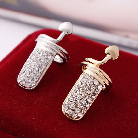PENIKOKO 2Pcs Golden Nail Rings Safe Comfortable to Wear Stylish Finger Rings for Decorative Use