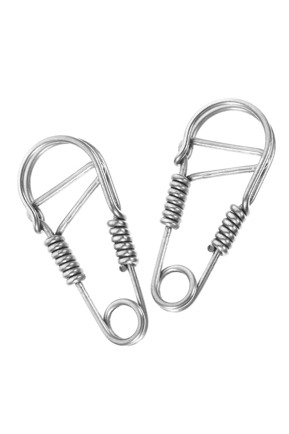 2-Pack Heavy Duty Stainless Steel Keychain Hooks, Carabiner Clips for and Practical Key Management