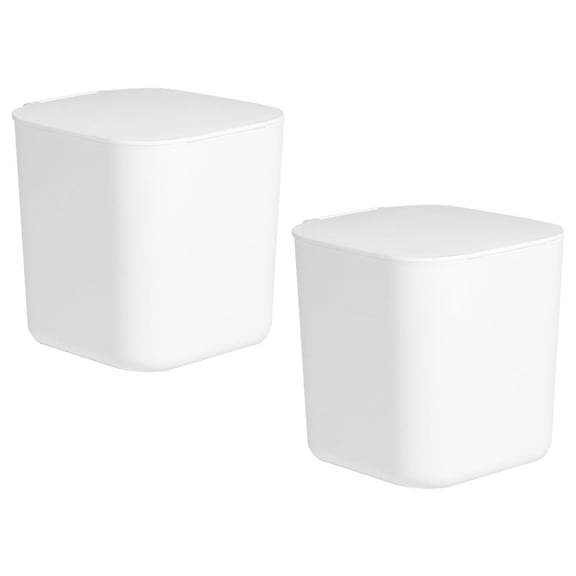 PENIKOKO 2Pcs Laundry Powder Container White Plastic Storage Box for Laundry Room Or Bathroom