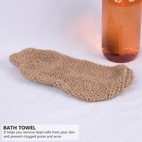 PENIKOKO 2Pcs Machine Washable Brown Bath Mittens for Gentle Exfoliating and Skin Cleansing