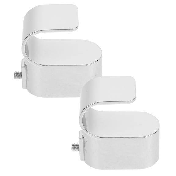 PENIKOKO 2-Pack Metal Closet Rod Brackets Zinc Alloy Wardrobe Pole End Supports Hardware