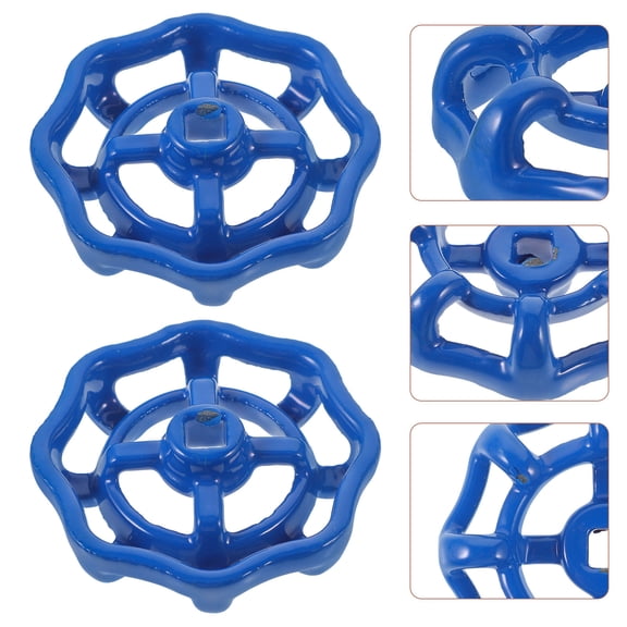 PENIKOKO 2-Pack Metal Valve Wheel Handle Steel Replacement for Faucet Hose Bib 6.10 x 6.10 x 1.50 Inches