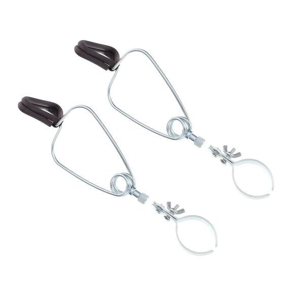 PENIKOKO 2Pcs Plated Silver Reptile Lampshade Clips Metal Light Clamp High Temperature Resistant Fixture