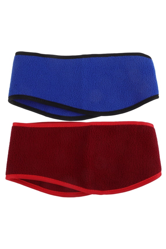 2-Pack Plush Fleece Ear Warmer Headbands with Thermal Insulation for Winter Outdoor Activities