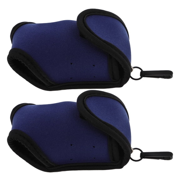 PENIKOKO 2Pcs Portable Golf Ball Holder Pouch Blue Compact Durable Golf Ball Carry Case for Storage