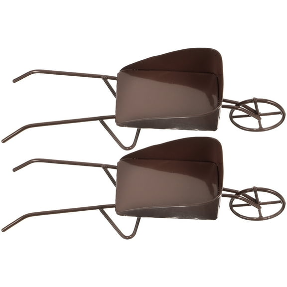 PENIKOKO 2-Pack Retro Design Wheelbarrows Assorted Colors Garden Utility Carts for Outdoor Use