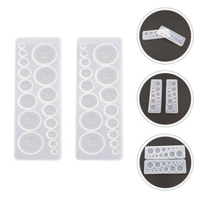 PENIKOKO 2-Pack Round Silicone Stone Molds, White Non-Stick Craft Tool for Easy Separation and Stone Making