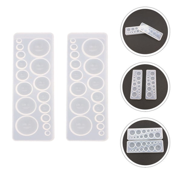 PENIKOKO 2-Pack Round Silicone Stone Molds, White Non-Stick Craft Tool for Easy Separation and Stone Making