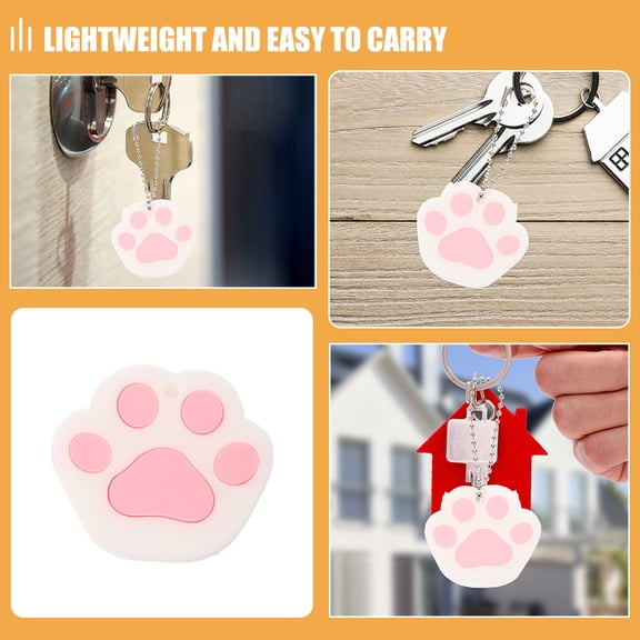 PENIKOKO Silicone Key Shields Cat Paws Shaped White 2pcs Key Protector