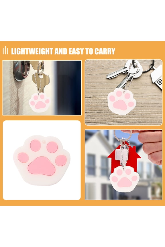 Silicone Key Shields Cat Paws Shaped White 2pcs Key Protector
