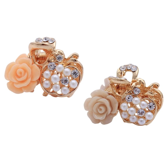 PENIKOKO 2Pcs Small Alloy Hair Jaw Clips Durable Hair Claw Clamp for Daily Fashion Headwear