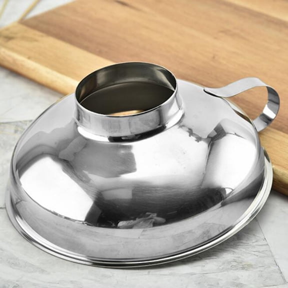 PENIKOKO 2-Pack Stainless Steel Salad Funnel for Kitchen Liquid and Dry Goods Transfer and Straining