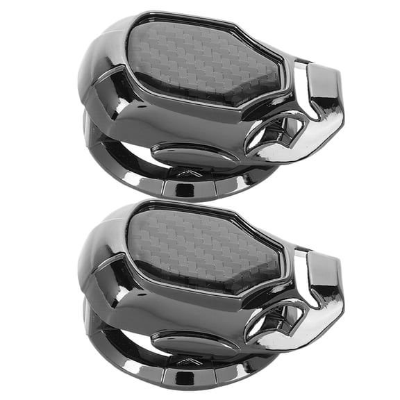 PENIKOKO 2-Pack Black Zinc Alloy Start Stop Engine Push Button Covers for Car Vehicle Accessories