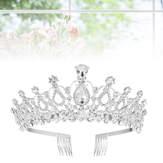 PENIKOKO 2-Pack Crystal Rhinestone Headbands with Comb for Wedding, Prom, and Special Occasions