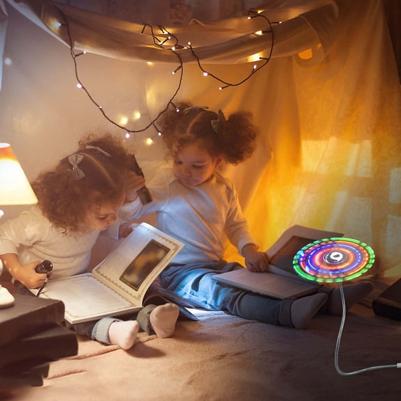 PENIKOKO 2Pcs USB LED Fan with Special Blades and Driver Free Setup for Computer Cooling