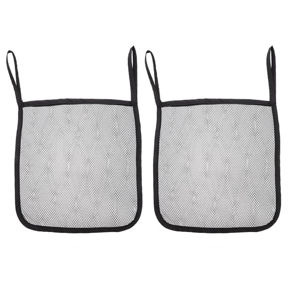 PENIKOKO 2-Pack Universal Stroller Organizer Bag Black Polyester Mesh for New Parents and Baby Essentials