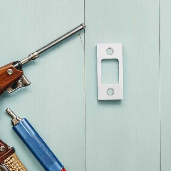 PENIKOKO 2-Pack White Stainless Steel Deadbolt Door Backplate for Wood Door Lock Stability and Security