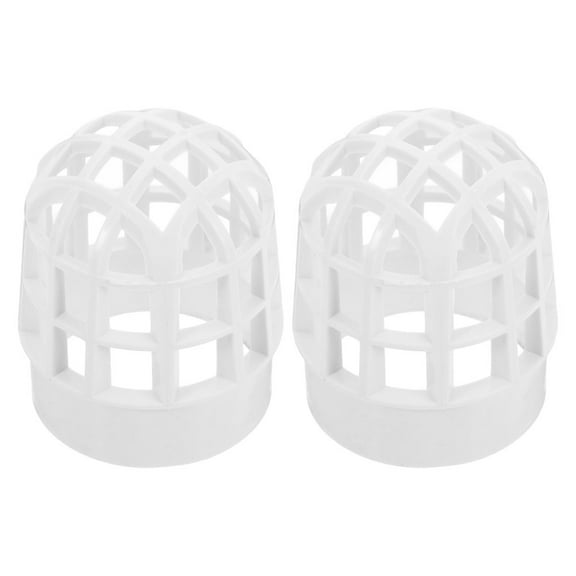 PENIKOKO 2Pcs White Plastic Rain Gutter Protector PVC Mesh Guard for Outdoor Balcony Drainpipe Protection