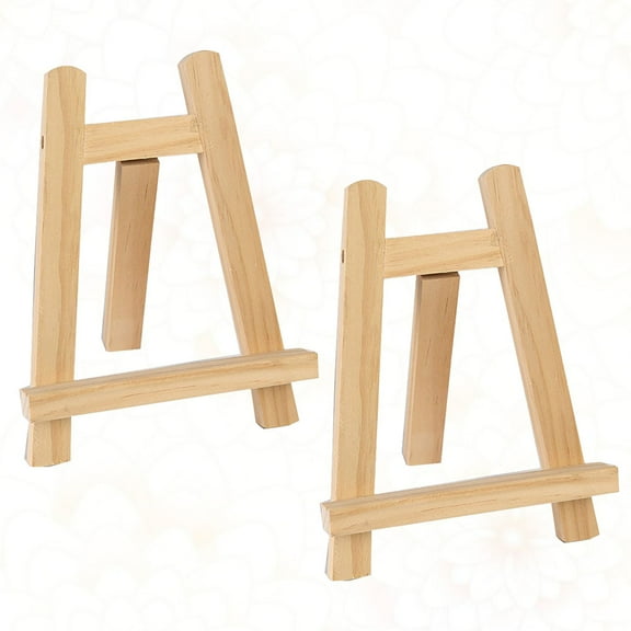 PENIKOKO 2-Pack Wooden Display Stand Portable Easel Phone Holder for Home Office Desk Use