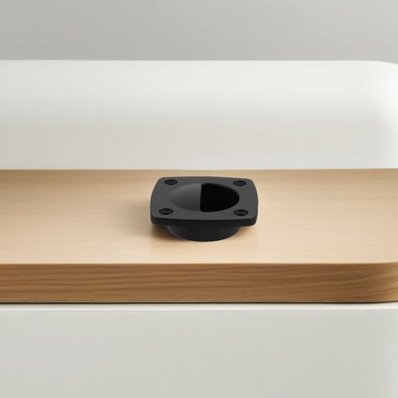 PENIKOKO 2-Pack Black Nylon Flush Pull Handles for Marine Hatch, Easy to Install, Boat Hardware Accessories