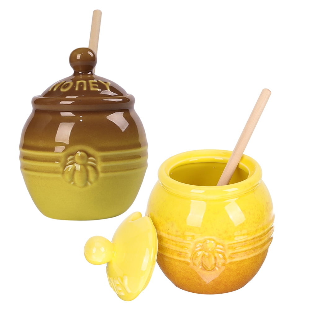 PENIKOKO 2Set Honey Pot Container for Sealed Preservation in Assorted ...