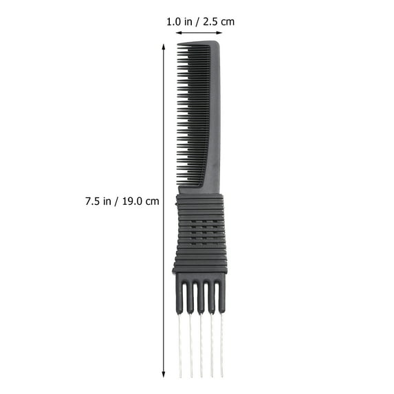 PENIKOKO 2-Pack Black Anti-Static Rat Tail Combs for Hair Styling, Salon Use, and Everyday Home Hair Care