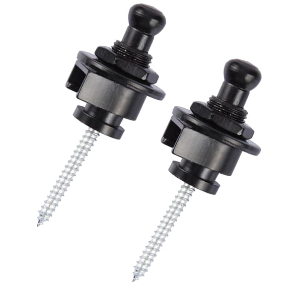 PENIKOKO 2pcs Guitar Strap Lock Button Black Strap Lock Button Classical Model for Guitars