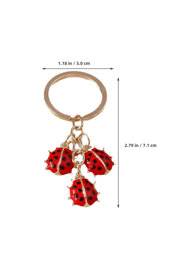 2-Pack Red Ladybug Alloy Keychains for Women, Stylish Key Holders for Car, Home, and Everyday Use Accessories