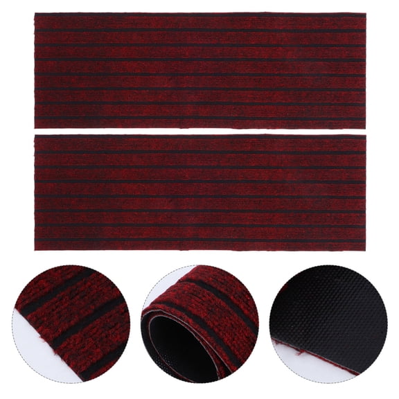 PENIKOKO 2-Pack Non- Red Carpet Stair Treads for Home Safety, Polyester Material, Family-Friendly Design