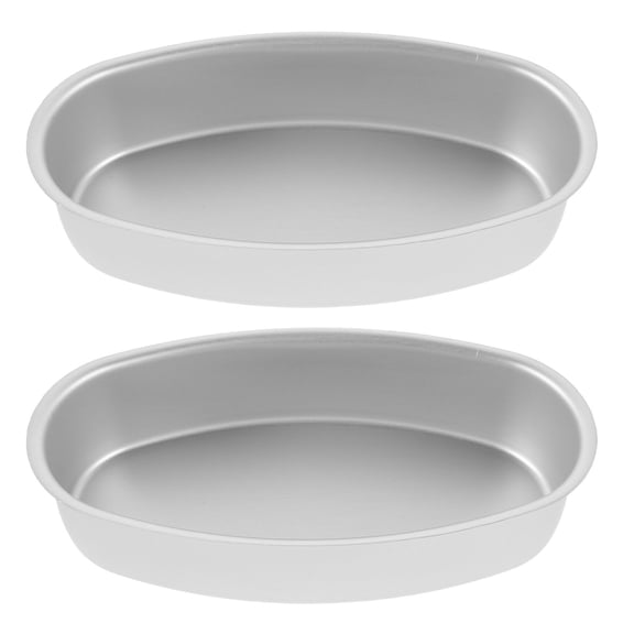 PENIKOKO 2-Pack Oval Aluminum Alloy Nonstick Cake Molds Bakeware for Home Baking and Cooking