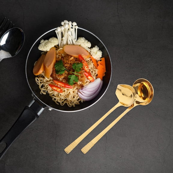 PENIKOKO 2pcs Sauce Spoon Crafted From 304 Steel Ideal For Gravy Serving In Home Kitchen