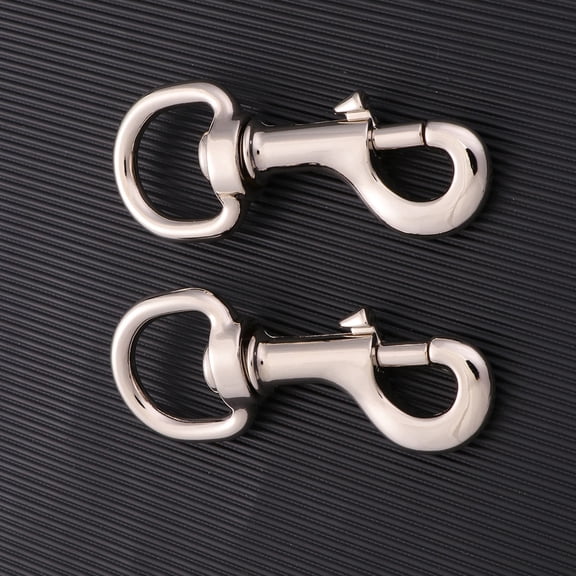 PENIKOKO 2pcs Zinc Alloy Swivel Snap Hooks Spring Hooks for Dogs Camping Outdoor Gear White