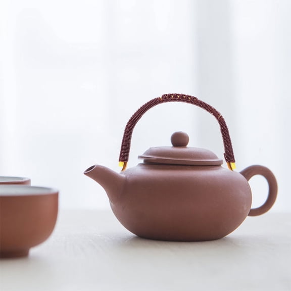 PENIKOKO Set of 2 Wood Grain Teapot Handles for Ceramic Teapots with Easy Pouring Design, Replacement Handles for Daily Use