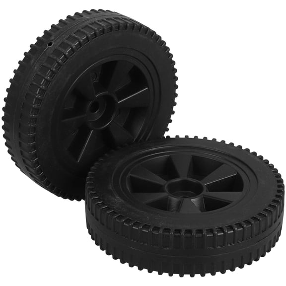 PENIKOKO 2-Pack Heavy Duty Black HDPE Replacement Wheels for Small Grill Cart