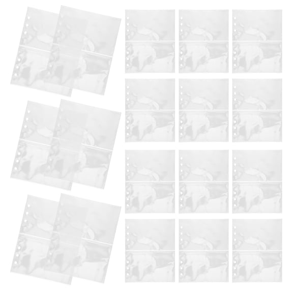 PENIKOKO 30Pcs Double Side Trading Cards Insert Transparent Pp for Card Collection Friends